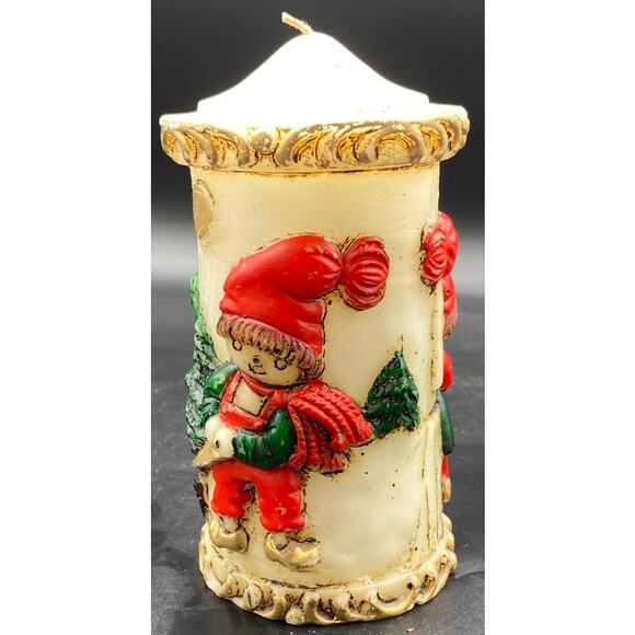 Vintage 1986 Emperor Art creations Christmas Tall Candle - Picture 2 of 5